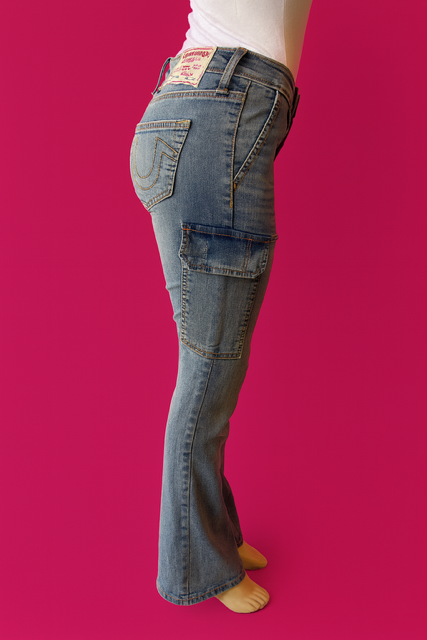 Cargo Flare Denim